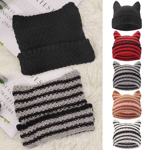 Cute cat ear beanie cap - cat,